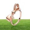 925 Sterling Silver Rose Gold Shine Love Script Shards of Sparkling Ring for Europe Women Original Fashion Jewelry3484286