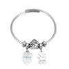 Bracciale Pandoraer Fai da te fatto a mano in acciaio inossidabile 316L Bambino Charms Bracciale regolabile Gioielli Perline Regalo donna Acero Inossidabile