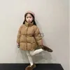 Down Coat Korean 2023 Winter Children Girl Parka Cotton Padded Stand Collar Kid Girl Snowwear Coat Warm Soft Quilting Kid Girl Down Jacket J231115