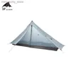 Tents and Shelters 3F UL GEAR official Lanshan 1 pro Tent Outdoor 1 Person Ultralight Camping Tent 3 Season Professional 20D Silnylon Rodss Q231115