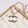 20 Stijl Luxe Designer Merk Dubbele Letter Kettingen Dikke Ketting Trui Ketting Emaille Hanger voor Vrouwen Huwelijkscadeau Sieraden Accessoires