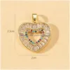 Charms Voleaf Copper Heart Charm Pendant Gold Plated Zirconia Components For Jewelry Making Vjc103 Drop Delivery Jewelry Jewelry Findi Dhd8C