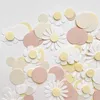 Parti Dekorasyonu 100 PCS TEMA Dairesel Daisy Confetti Bebek Duş Düğün Gelin Hediye Doğum Günü Masa Konfet