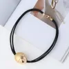 Sautoirs Amorcome bohème pull chaîne géométrique ovale boule pendentif collier femmes déclaration collier ras du cou Mujer Collares bijoux 231115