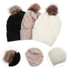 Vestes de ski, chapeau thermique, protecteur de tête d'hiver pour femmes, casquette confortable lavable, chapeaux tricotés chauds
