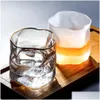 Vinglas i Style Creative Origami Cup Twist Glass Bar Whisky Transparent ölmuggvatten S Drop Delivery Home Garden Kitchen, DIN DHA3T