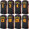 Printed Man Youth Basketball City DeAndre Hunter Jersey 12 Bruno Fernando 24 Mouhamed Gueye 18 Clint Capela 15 Saddiq Bey 41 AJ Griffin 14 Statement Black Red White