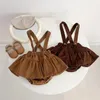 Pagliaccetti in velluto a coste per bambini Pagliaccetto per ragazze Ruffles Strati Bloomers Tuta regolabile per bambini Salopette per bambini Autunno Abbigliamento per bambini