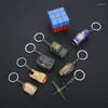 Keychains 2023 Gift Key Chain Jedi Survival Awm98K Sniper Gun Rifle Metal Model Ring Eating Chicken Pendant Peripheral