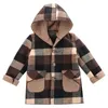 Manteau Mode Garçons Vêtements Vestes Automne Hiver Parka Vêtements Moyen Long Coupe-Vent Plaid Épaissir Agneau Enfants Manteaux De Laine 231115