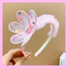 Haarschmuck Mädchen Rosa Spitze Ohr Krone Stirnband Kinder Bogen Haarbänder Kinder Party Kopf Band Hochzeit Schmuck Accessiories