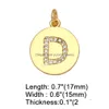 Charms Voleaf Gold Farbe Buchstaben Anhänger für eine Halskette Kupfer überzogene Zirkon Initial Alphabet Zubehör Schmuck PDTA661 Drop Deliver Dhbk5