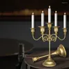 Candle Holders Metal Holder Light Luxury Candlestick Decor Creative Crafts Supplies For Restaurant Bar Dining Room