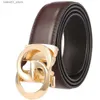 Cinture Cintura di marca famosa Uomo Cinture in vera pelle di lusso di alta qualità Cintura da uomo Cintura da uomo in metallo con fibbia automatica LY136-23031-1 Q231115