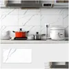 Wall Stickers Pvc Thickened Marble Kitchen Adhesive Tiles Floor Sticker Toilet Waterproof Wallpaper Self Decoration Drop Delivery Ho Dhoew