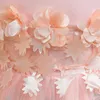 Vestidos de menina 2023 Pink Flower Dress for Weddings Little Idade 4-14 Ye