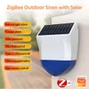 Outros suprimentos de jardim Tuya Smart Zigbee Wifi Siren Alarme à prova d'água ao ar livre com fonte de alimentação solar e USB opcional 95dB controle remoto 231115