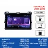 Autoradio Android pour Toyota PRADO 2004-2009 écran tactile stéréo Audio GPS multimédia BT 4G WiFi