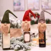Nuova copertura per bottiglia di vino di Natale Buon Natale Decor per la casa Pupazzo di neve di Natale Decorazioni per la tavola Regalo di Natale Felice anno nuovo Navidad