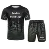 Męskie dresy losowe marki nadruk dla mężczyzny Splash Ink Tink Sport TEE Suits Wysokiej jakości miękki zestaw streetwearu męskiego 230414