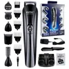 Hårtrimmer 6 i 1 Electric Clipper Shave Razor Machine Beard Trimmer Cutter Ear Nose Cleaner Man Barber Tools 231115