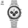 شاهد عصابات Jhlu Watch Men's Luxury Fashion Diald عالي الجودة Dial Luminous Fething Steel Band Quartz Watch Men's Watch 231115