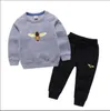 Bambini Ragazzo Designer di lusso Moda Ragazza Abbigliamento Abbigliamento sportivo Autunno Felpe con cappuccio per bambini 2 pezzi/set Tuta per bambini in cotone per bambini