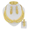 Necklace Earrings Set For Women Fashion Italian Statement Designs Exquisite Rings Trending Party Jewelry