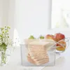 Assiettes porte-pain récipient en plastique bac de rangement boîte transparente réfrigérateur organisateur de toasts