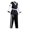 Gear ochronny taekwondo mundur dla początkujących wt czarny biały Dobok Tae Kwon Do Mma Martial Arts Karate garnitury haftowane 231115