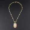 Necklaces Green Gold Filled Snake Thick Chain for Women Men Luxury Dainty Trendy Designer Hard Jewelry Party Christmas Wedding Mother Gifts Couple