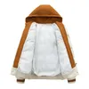 Parkas pour hommes veste d'hiver veste à glissière pour hommes Streetwear coupe-vent veste de mode à capuche Parkers hiver épais manteau en coton thermique hommes 231115