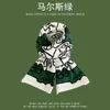 Scarves Mars Green Imitation Cashmere Scarf Women's Winter Shawl Thickened and Warm Trend Versatile Men's Christmas 231114