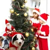 犬のアパレルペットドッグクリスマス服サンタクロウスに乗って鹿ジャケットコートペットペットクリスマスドッグアパレルコスチュームビッグドッグスモールドッグ231114