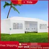 Tendas e abrigos Kelria 10'x30' Outdoor Canopy Tent Party Tent Tendas de casamento com 8 Rovab Sidewalls Pano de tubo mais grosso Q231117