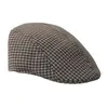 Bérets unisexe à carreaux plats chapeaux béret pour hommes femmes automne hiver chaud casquettes chapeau 3 couleurs