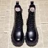 Boot S Winter Combat 2023 Fur Black Platform For Women Punk Gothic Shoes Ankel Female Brand Designer 231115