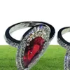 Веккалонский камень родий кольцо 925 Стерлинговая серебряная вода капля 5а Cz Обручальные кольца для женщин для женских свадебных украшений подарки