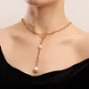 Anhänger Halsketten Trendy Dicke Kette Perlen Halskette Für Frauen Mode Geometrische OT Schnalle Ketten Choker Kragen Schmuck Goth Kpop Geschenk