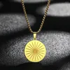 Pendant Necklaces Todorova Vintage Stainless Steel Simple Sun Everyday Necklace For Women Minimalist Jewelry Birthday Party Gift