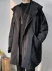 Trench homme 2023 homme mi-long printemps automne manteau veste à capuche tendance coréenne beau Preppy Cape Cape Punk Streetwear