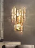 Lampada da parete moderna di lusso luce per interni rettangolare in cristallo decorazione design camera da letto studio illuminazione a led per la casa