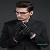 Moda para hombre guantes de cuero real accesorio de guante de cuero entero de fábrica