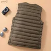 Męskie Parkas Man Portable White Duck Down Vest Płaszcz Ultra Light Kurtki 2023 Nowa jesień zima mody kamizelka dla MENL231115