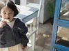 ジャケット7897 2023秋の男の子と女の子のレターセーターシャツジップフード付きコートロングリーブトップス子供の子供J231115