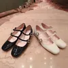 Туфли во французском стиле на массивном каблуке, новинка осени 2024, женская мода, свадебные туфли с пряжкой, инкрустированной бриллиантами, в винтажном стиле