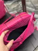 12A مرآة المصممين جودة المصممين Lou Lou Small Camera Bag 23cm Womens Chevron Leather Facs Equilted Luxurys Hot Pink Handbags Bag Crossbody Counter Bag