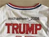 Mich28 Mens 45 Donald Trump Movie Basketball Jersey USA Dream Team One Fashion 100% Stitched Basketball Shirts White