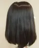 İpek Top Yok Dantel Bob Wigs Bakire Avrupa İnsan Saçlı Fevy Mono Cap Yahudi Peruk%150 Yoğunluk İpeksi Kosher