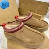 Tasman Slippers Chestnut Fur Slides Sheepskin Shearling Tazz New Mules Men Men Ultra Mini Mini Platform Boot Slip-On Shoes Suede Apper Corter